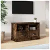 vidaXL Meuble TV chêne fumé 80x35x50 cm bois d'ingénierie