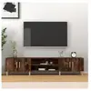 vidaXL Meuble TV chêne fumé 180x31,5x40 cm bois d'ingénierie