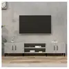 vidaXL Meuble TV gris béton 180x31,5x40 cm bois d'ingénierie