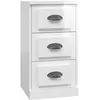 vidaXL Buffet blanc brillant 36x35,5x67,5 cm bois d'ingénierie