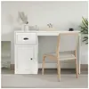 vidaXL Bureau avec tiroir blanc 115x50x75 cm bois d'ingénierie