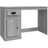 vidaXL Bureau avec tiroir sonoma gris 115x50x75 cm bois d'ingénierie