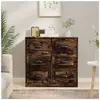 vidaXL Buffet chêne fumé 70x35,5x67,5 cm bois d'ingénierie