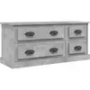 vidaXL Meuble TV gris béton 100x35,5x45 cm bois d'ingénierie