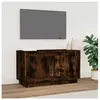 vidaXL Meuble TV chêne fumé 80x35x45 cm bois d'ingénierie