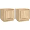 vidaXL Tables de chevet 2pcs chêne sonoma 44x35x45cm bois d'ingénierie