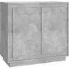 vidaXL Buffet gris béton 80x34x75 cm bois d'ingénierie