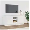 vidaXL Meuble TV blanc 102x35x45 cm bois d'ingénierie