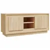 vidaXL Meuble TV chêne sonoma 102x35x45 cm bois d'ingénierie