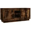 vidaXL Meuble TV chêne fumé 102x35x45 cm bois d'ingénierie