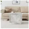 vidaXL Table basse gris béton 51x50x44 cm bois d'ingénierie