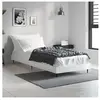 vidaXL Cadre de lit blanc brillant 75x190 cm bois d'ingénierie