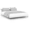 vidaXL Cadre de lit blanc 135x190 cm bois d'ingénierie