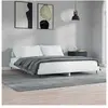 vidaXL Cadre de lit blanc brillant 160x200 cm bois d'ingénierie