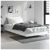 vidaXL Cadre de lit blanc brillant 90x200 cm bois d'ingénierie