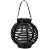 PROGARDEN Lanterne solaire rotin noir 21x21 cm KO-CX2000240