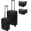 ProWorld Set de valises 2 pcs conception de courtepointe noir
