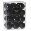 Merkloos / Sans marque Christmas Decoration Mini kerstballen - 24x st - zwart - D3 cm - kunststof - kerstversiering - onbreekbaar