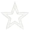 Strandwinkel.nl Metalen krans/verlichte decoratie ster met warm wit licht 50 cm - met timer - Kerstverlichting/verlichte figuren