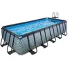 Piscine EXIT Stone 540x250x122cm avec pompe de filtration - grise