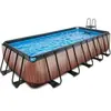 Piscine EXIT Wood 540x250x122cm avec pompe de filtration - marron