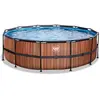 Piscine tubulaire ronde EXIT Wood ø488x122cm avec pompe filtrante - Ma...