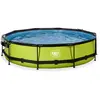 Piscine couverte EXIT Lime ø360x76cm avec pompe filtrante - vert