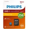 Philips Carte Mémoire Avec Adaptateur Micro Sdxc 256gb Class 10 Uhs-i U3
