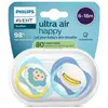 Avent Sucette Ultra Air jour 6-18M Mix x2, sans BPA