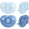 Avent Lot 2 sucettes Soothie Heart silicone médical sans BPA 0-6M bleu