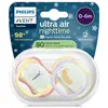 Avent Sucette Ultra Air Nuit 0-6M Pastelle x2, sans BPA