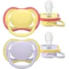 Avent Sucette Ultra Air jour 0-6M Mix Uni Fun sans BPA x2