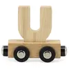 Tryco Houten Naturel Lettertrein Letter U - Letterwagon voor Woorden e...