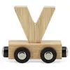 Tryco Houten Naturel Lettertrein Letter V - Letterwagon voor Woorden e...