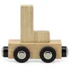 Tryco Houten Naturel Lettertrein Letter L - Letterwagon voor Woorden e...
