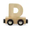 Tryco Houten Naturel Lettertrein Letter D - Letterwagon voor Woorden e...