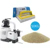 Intex - Zandfilterpomp 7900 L/u & Filterzand 50 kg & WAYS Scrubborstel