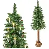 Viking Choice Kunst kerstboom met houten stam   220 cm + sneeuw & versiering