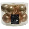 Decoris Kerstballen - 10 stuks - glas - toffee bruin - 6 cm
