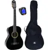 LaPaz 002 BK klassieke gitaar 3/4-formaat zwart + gigbag + stemapparaa...