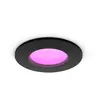 Philips Hue platte inbouwspot - wit en gekleurd licht - Ø90mm - zwart