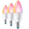 WiZ Ampoule Bougie - Éclairage Coloré et Blanc - Mat - E14 - Lot de 2