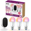WiZ Home Monitoring Kit de démarrage - 3 ampoules connectées + caméra IP