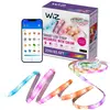 WiZ LED strip - 20 meter - RGBIC - Makkelijke installatie - Gekleurd en Wit licht - Muzieksynchronisatie - RGBIC; meerdere kleuren tegelijk