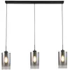 Freelight Ventotto hanglamp - 3xE27  - zwart / smoke glas