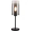 Ventotto Tafellamp 1 lichts zwart / smoke glas - Modern - Freelight