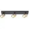 Freelight - Spot Razza 3 lichts L 54 cm GU10 zwart goud