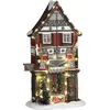 LuVille Kerstdorp Miniatuur Wintersportwinkel - L18 x B8 x H28 cm