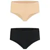 Bye Bra - Invisible High Brief Nude + Black S