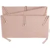Baby's Only Gebreide bedbumper Grace - Bedomrander - Bedomranding baby met visgraatpatroon - Boxbumper - Parkomrander uit katoen en acryl - Blush - 180x30 cm
